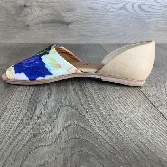 BC Vegan Dress Flat Shoes Women's 7.5 Slip-on Open Toe Floral Print All Man Made - Picture 16 of 16